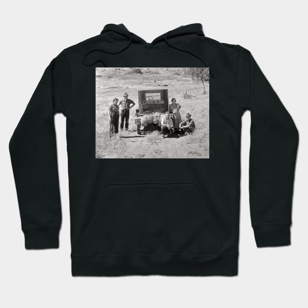 Oregon or Bust, 1936. Vintage Photo Hoodie by historyphoto